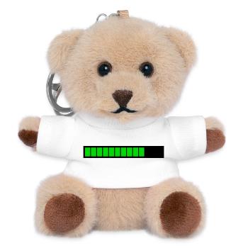 Rectangle loading bar Black Green (75%) - Teddy Keyring - white - Front