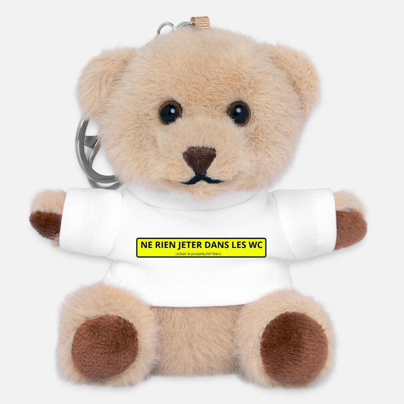 Don't throw anything away - Teddy Keyring - white