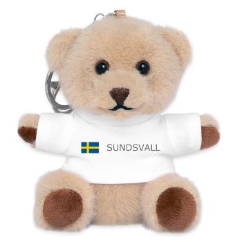Sweden Flag - Sundsvall - Sverige - Schweden - Teddy Schlüsselanhänger - Weiß - Vorne