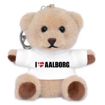 I love Aalborg Dänemark - Teddy Schlüsselanhänger - Weiß - Vorne