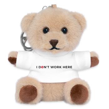 I don't work here. - Teddy Schlüsselanhänger - Weiß - Vorne