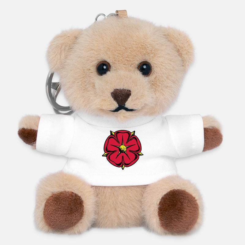 Lippy rose - Porte-clés ourson - blanc