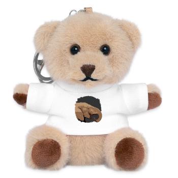 Elefantenkopf mit stilisiertem Look - Teddy Schlüsselanhänger - Weiß - Vorne