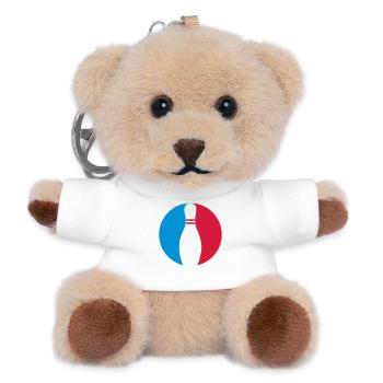 Bowling - Teddy Schlüsselanhänger - Weiß - Vorne