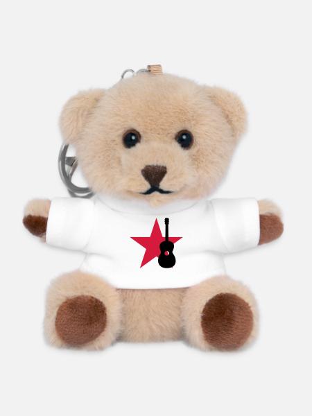 Guitarist / Gitarrist / Guitariste - Porte-clés ourson - blanc