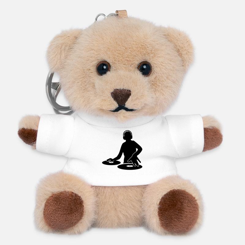 DJ - Teddy Schlüsselanhänger - Weiß