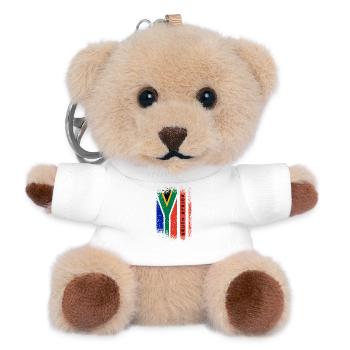 South Africa Vintage Flag / Gift Johannesburg - Teddy Keyring - white - Front
