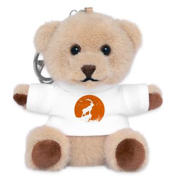 Mondroter Steinbock - Teddy Schlüsselanhänger - Weiß - Vorne
