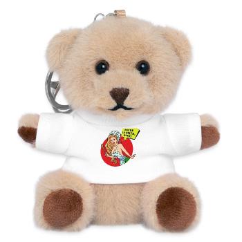 Spaghetti Sexy Frau Nudeln Pasta Asciutta Italien - Teddy Schlüsselanhänger - Weiß - Vorne