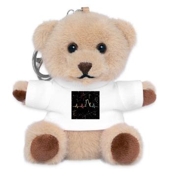 Cats face mask - Teddy Keyring - white - Front