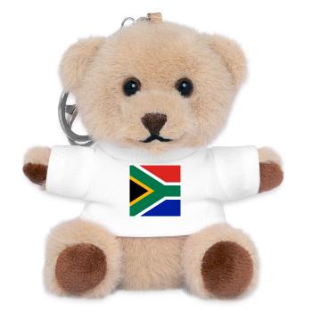 South Africa Flag - Teddy Keyring - white - Front