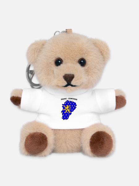 franc-comtoise - Porte-clés ourson - blanc