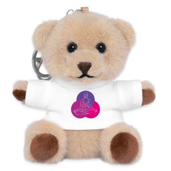 Yoga, Körper, Geist und Seele - Teddy Schlüsselanhänger - Weiß - Vorne