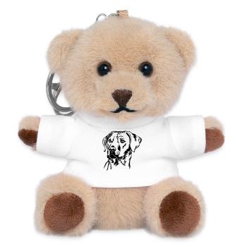 Rhodesian Ridgeback Kopf - Teddy Schlüsselanhänger - Weiß - Vorne