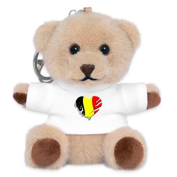 Belgie - Belgica - Belgique - Porte-clés ourson - blanc - Devant