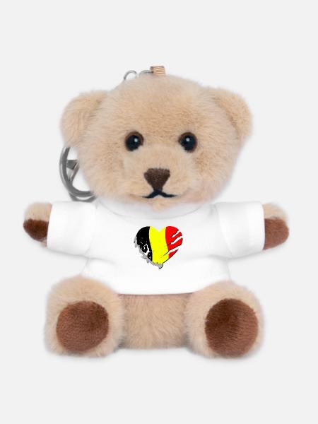Belgie - Belgium - Belgium - Teddy Keyring - white