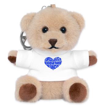 Saying Humorous Heart Statement Sayings - Teddy Keyring - white - Front