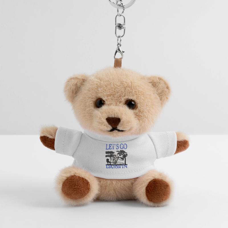 Charles Darwin Evolution textile gift idea Teddy Keyring