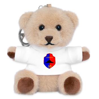 La manche - Porte-clés ourson - blanc - Devant