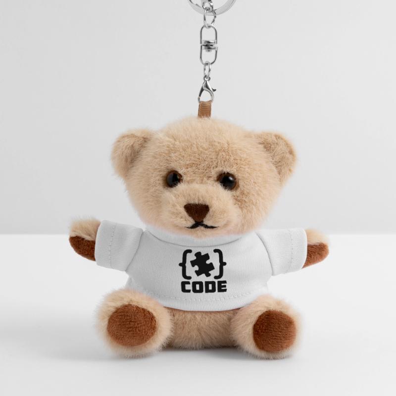 Programmierer Code-Puzzle-Lösung Teddy Schlüsselanhänger