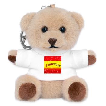 i love spain - Teddy Keyring - white - Front