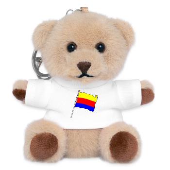 Flagge der Flagge der Provinz Nordholland - Teddy Schlüsselanhänger - Weiß - Vorne