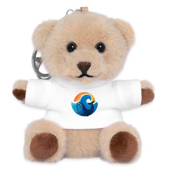 Wellen und Walhai Illustration - Teddy Schlüsselanhänger - Weiß - Vorne