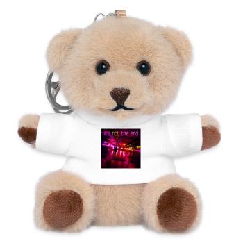 Neon Trail of the Night - Teddy Keyring - white - Front