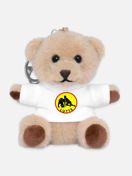 lutte - Porte-clés ourson - blanc