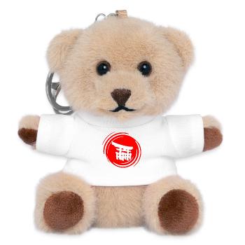japanische designs, Shinto tempel - Teddy Schlüsselanhänger - Weiß - Vorne