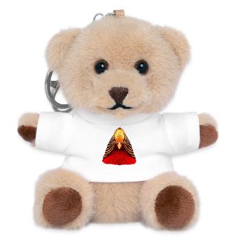 bunte tiermotive, Fasanenkopf - Teddy Schlüsselanhänger - Weiß - Vorne