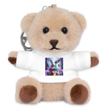 Lapin de Pâques mignon - Porte-clés ourson - blanc - Devant