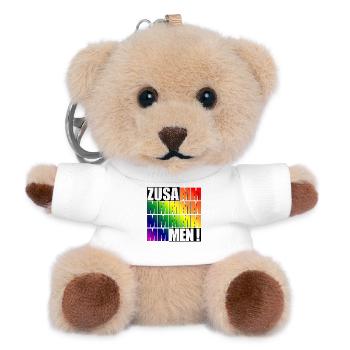 Zusammen - Teddy Schlüsselanhänger - Weiß - Vorne
