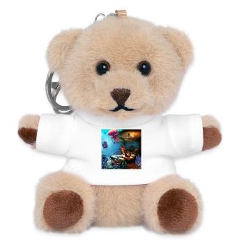 Little Mermaid at home - Teddy Keyring - white - Front