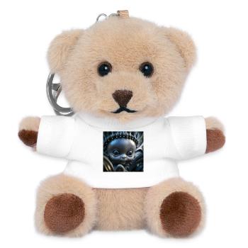 Photo macro creature 12 - Teddy Keyring - white - Front