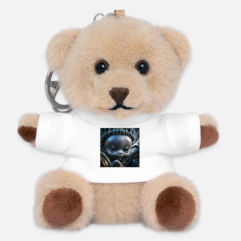 Photo macro creature 12 - Teddy Keyring - white