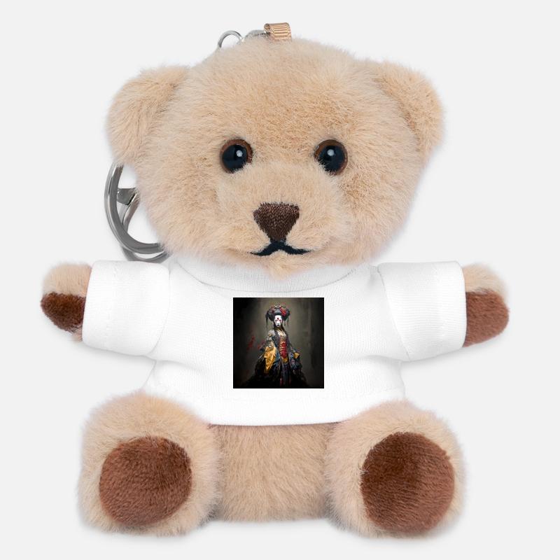 Geisha Zombie 01 - Teddy Keyring - white