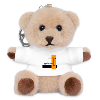 Crane operator - Teddy Keyring - white - Front