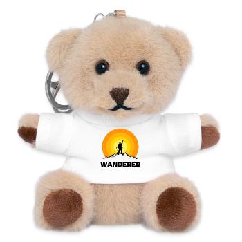 Wanderer Wandern Wanderung Bergwandern Spruch - Teddy Schlüsselanhänger - Weiß - Vorne