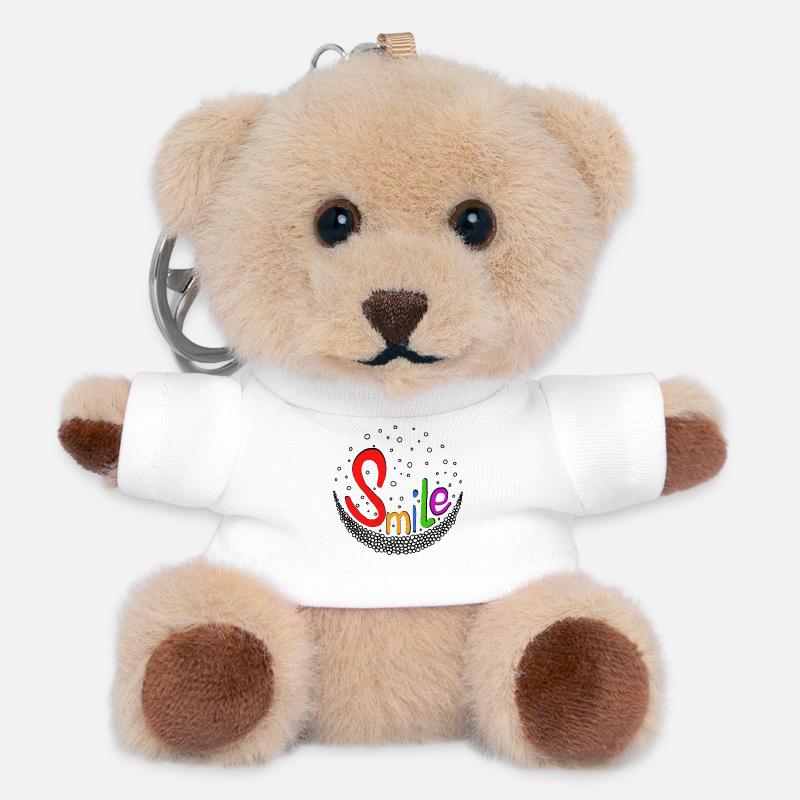 Smile colorful - Teddy Keyring - white