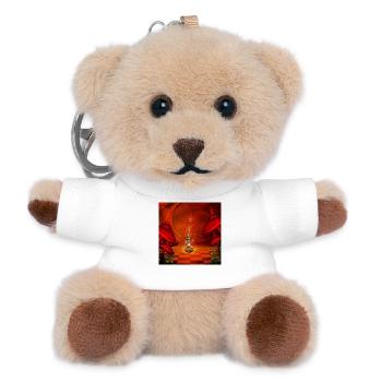 Cute fairy with tree and hearts. - Teddy Keyring - white - Front