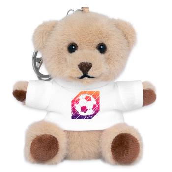 Football - Porte-clés ourson - blanc - Devant