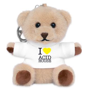 I LOVE ACID HOUSE - Teddy Schlüsselanhänger - Weiß - Vorne