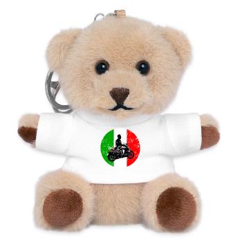 Roller Vintage Italy Scooter Urlaub - Teddy Schlüsselanhänger - Weiß - Vorne