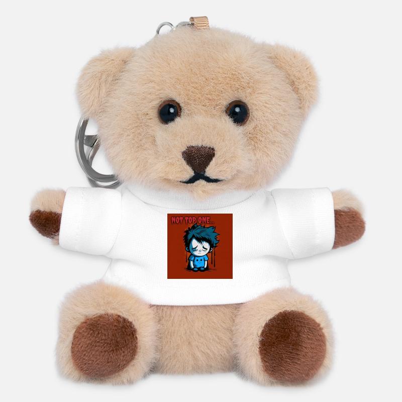 Geek - Not top one 01 - Teddy Keyring - white