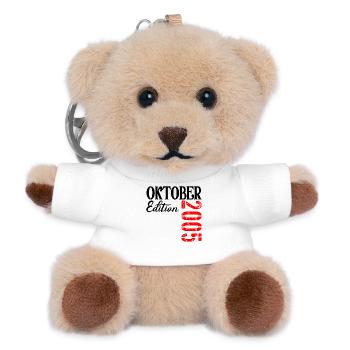 21. GEBURTSTAG OKTOBER 2005 - 21 Jahre alt - Teddy Schlüsselanhänger - Weiß - Vorne