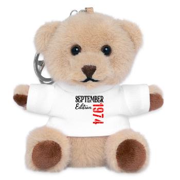 52. Geburtstag Edition September 1974 - 52 Jahre - Teddy Schlüsselanhänger - Weiß - Vorne