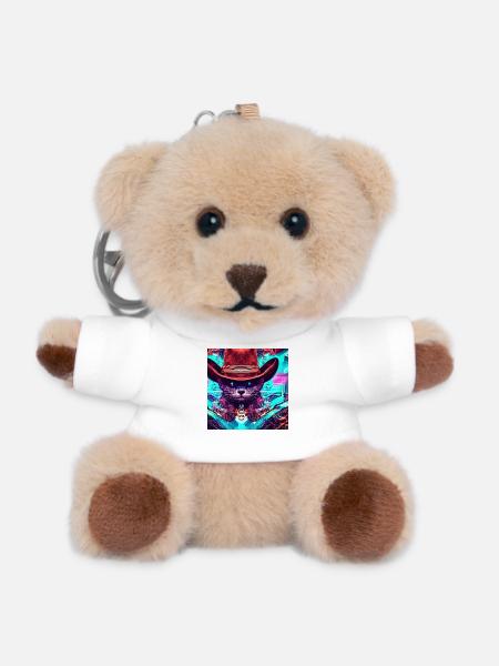 SpaceCat - Teddy Schlüsselanhänger - Weiß