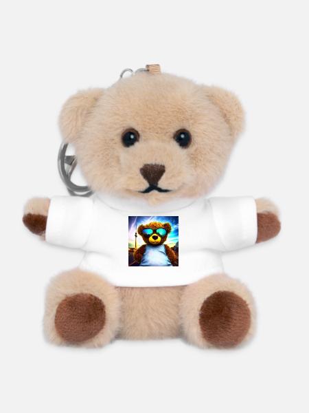 Teddy in Berlin I - Teddy Schlüsselanhänger - Weiß