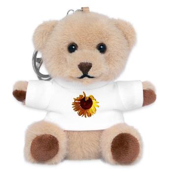 sommerliche blume, tolle pflanzen - Teddy Schlüsselanhänger - Weiß - Vorne